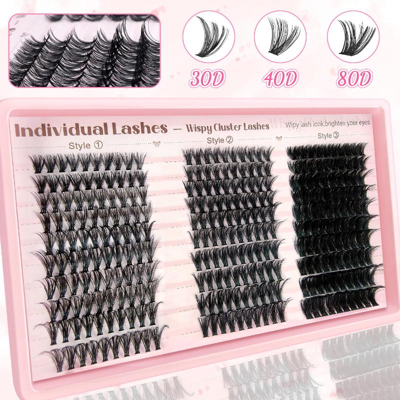 Eyelash Extension Kits - 30/40/80D Volume Eyelash Clusters D-Curl Lash
