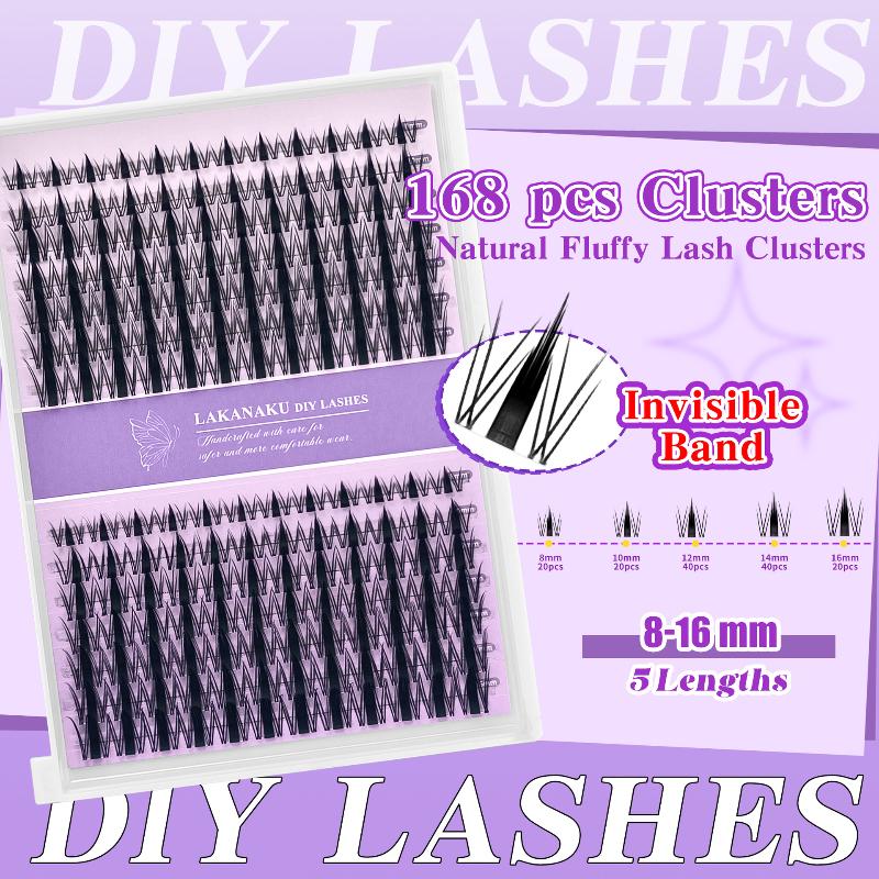 Eyelash Extension Equipment - Bulu Mata Alami, Cluster Individu, Tebal,