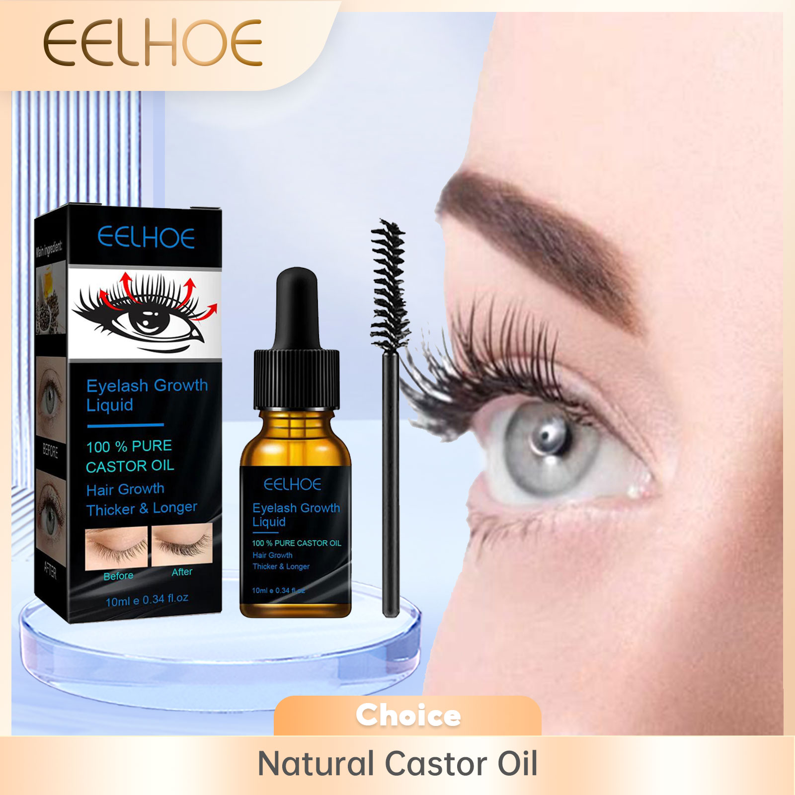 Eyelash Extension Human Hair - Serum Penumbuh Bulu Mata Minyak Jarak