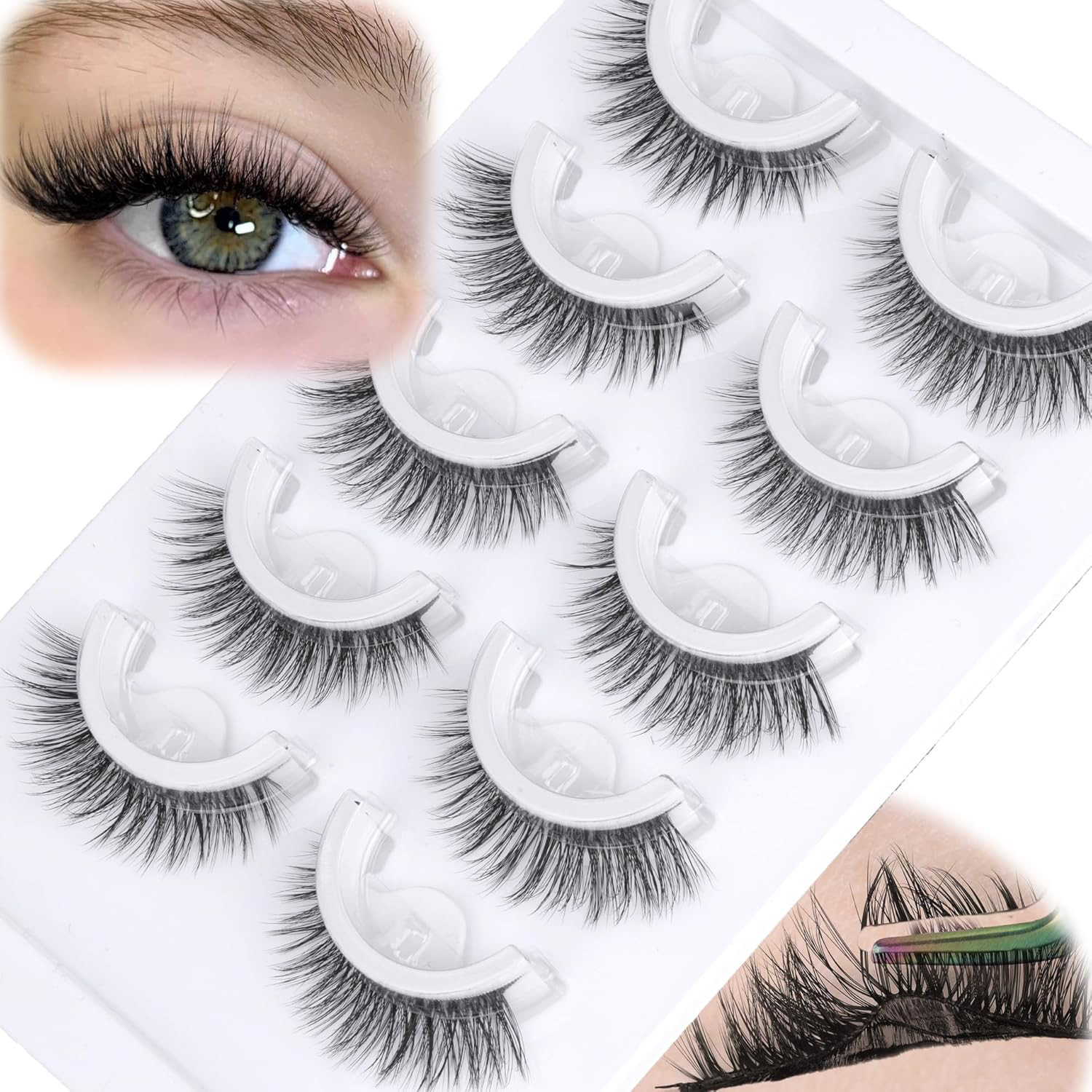 5 Pasang Bulu Mata Palsu Pre-g - Eyelash Extension Japanese ulasan dan harga