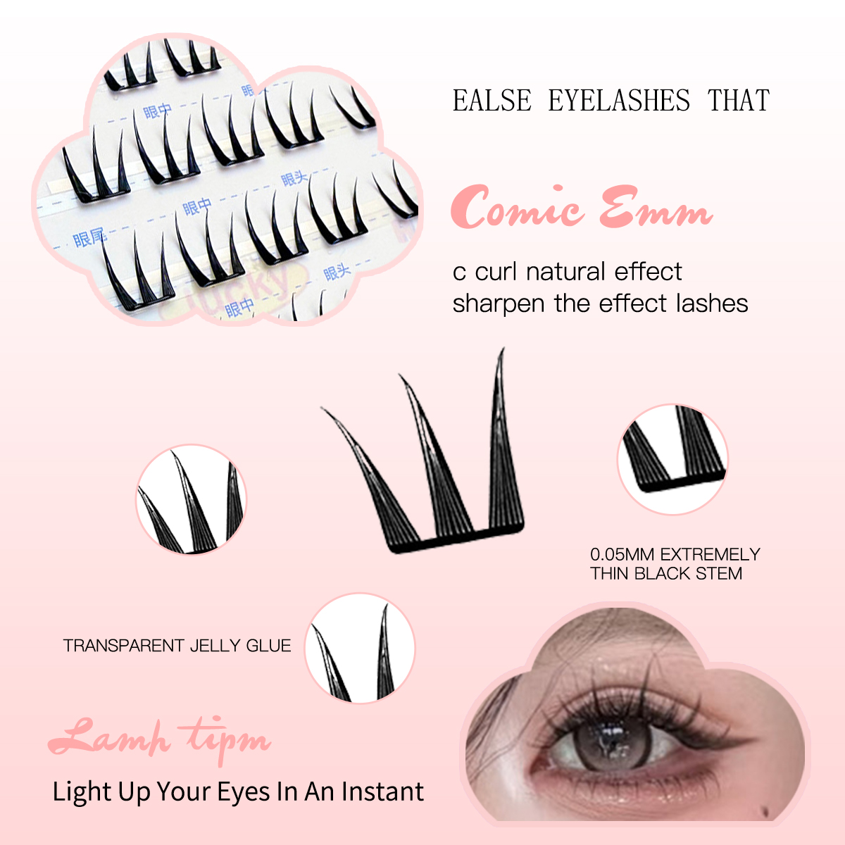 Klaster Bulu Mata Mudah Dipasa - Eyelash Extension Human Hair ulasan dan harga
