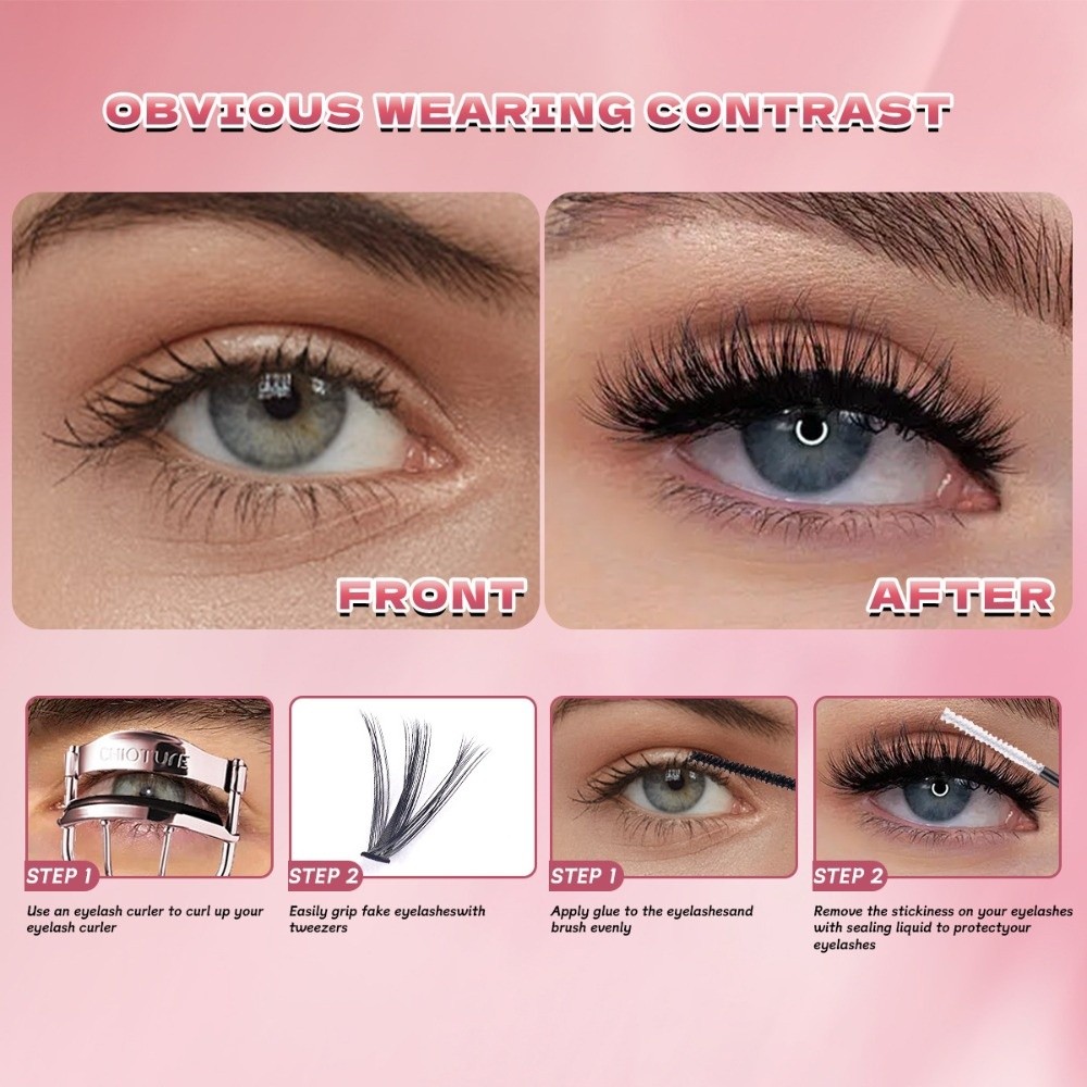 Bulu Mata Palsu Panjang 8-16mm - Eyelash Extension Kits ulasan dan harga