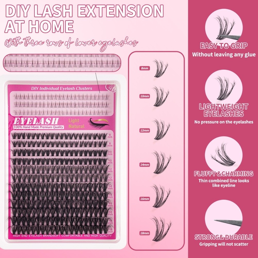 Bulu Mata Palsu Panjang 8-18mm - Eyelash Extension Kits ulasan dan harga
